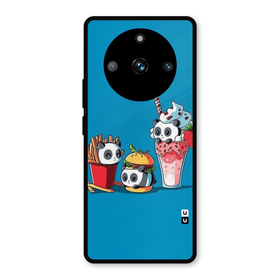 Panda Lazy Metal Back Case for Realme Narzo 60 Pro