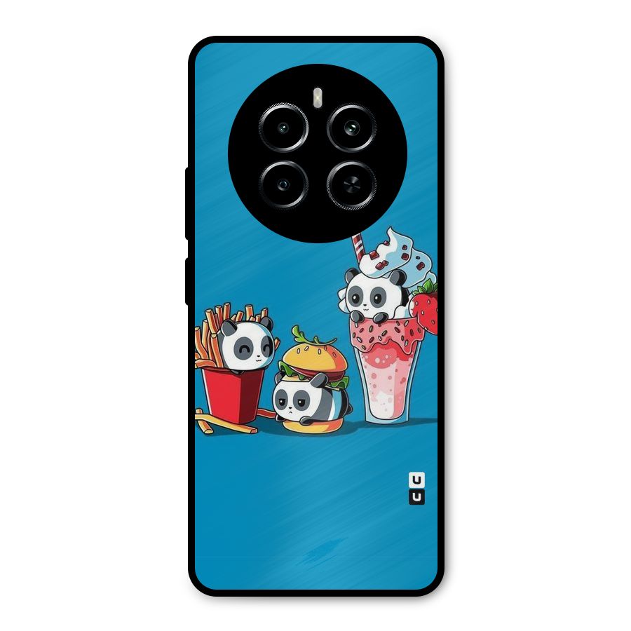 Panda Lazy Metal Back Case for Realme P1