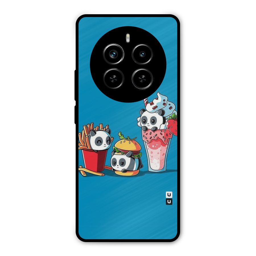Panda Lazy Metal Back Case for Realme P1 Pro
