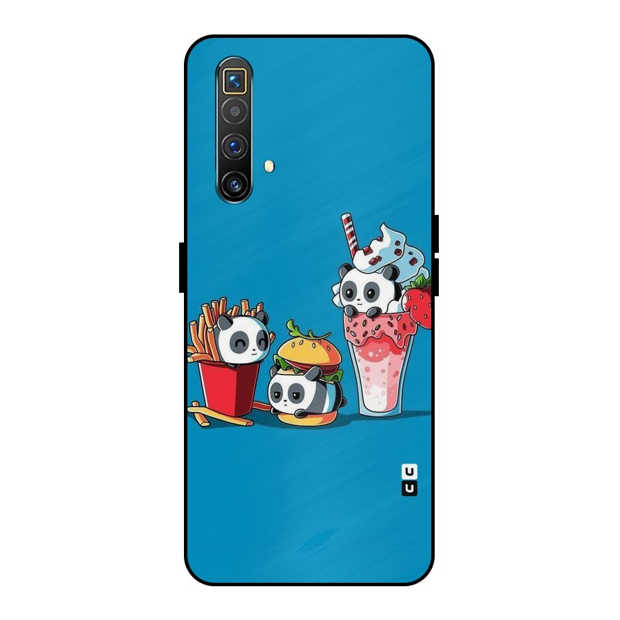 Panda Lazy Metal Back Case for Realme X3 SuperZoom