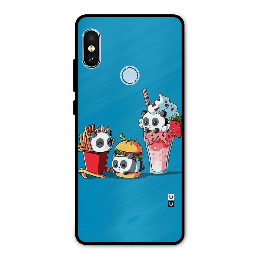 Panda Lazy Metal Back Case for Redmi Note 5 Pro