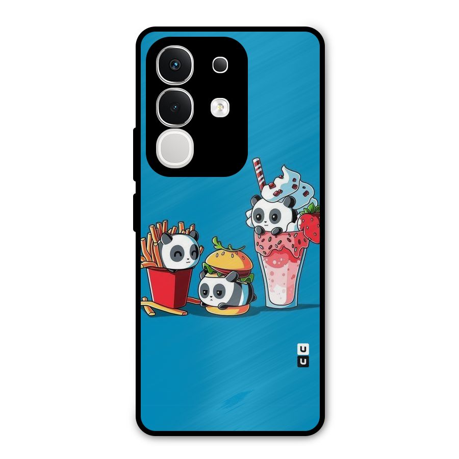 Panda Lazy Metal Back Case for Vivo T4x