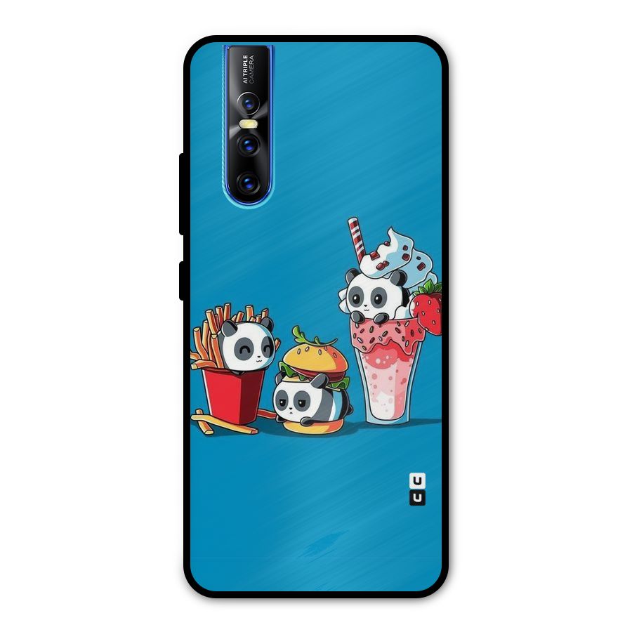 Panda Lazy Metal Back Case for Vivo V15 Pro