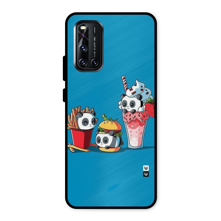 Panda Lazy Metal Back Case for Vivo V19