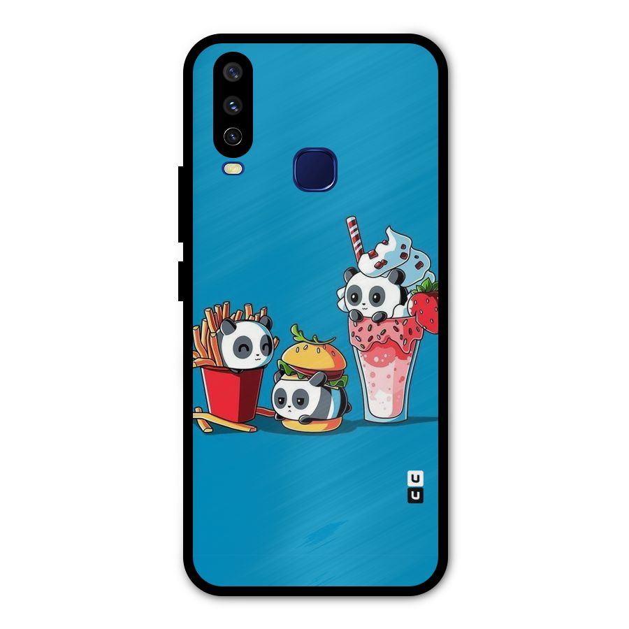 Panda Lazy Metal Back Case for Vivo Y15