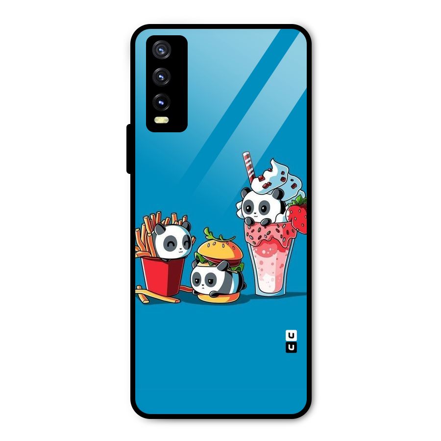 Panda Lazy Metal Back Case for Vivo Y20