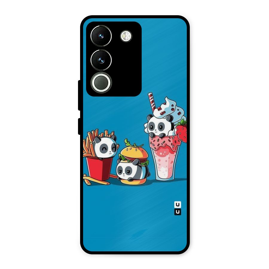 Panda Lazy Metal Back Case for Vivo Y200