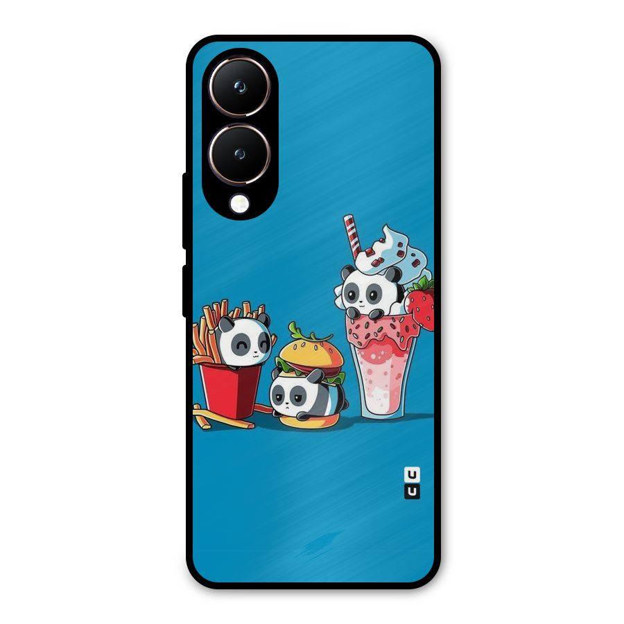 Panda Lazy Metal Back Case for Vivo Y28