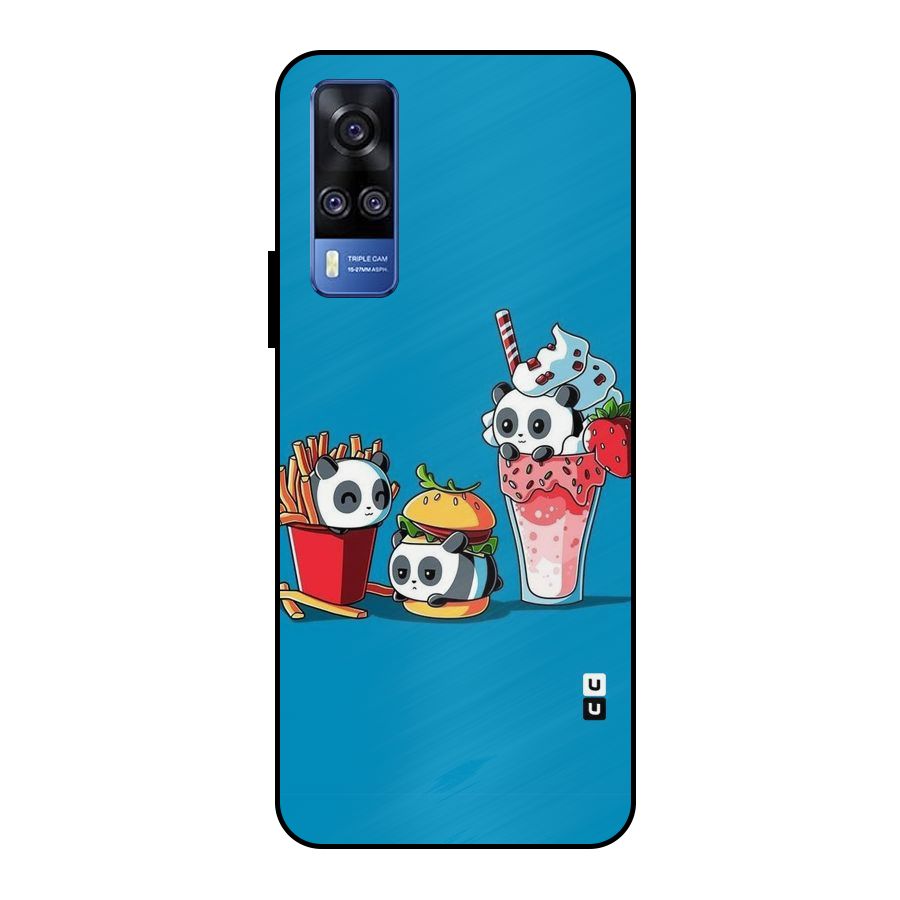 Panda Lazy Metal Back Case for Vivo Y51