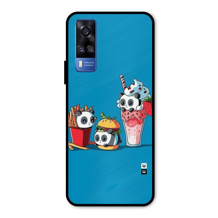 Panda Lazy Metal Back Case for Vivo Y51A