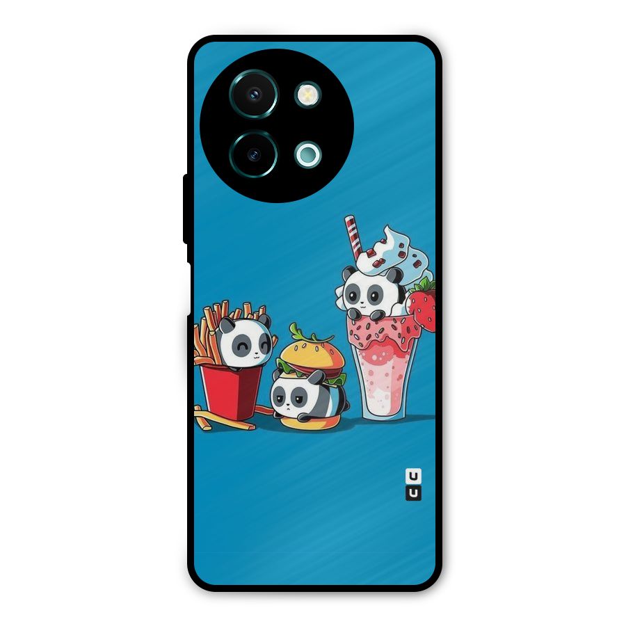 Panda Lazy Metal Back Case for Vivo Y58