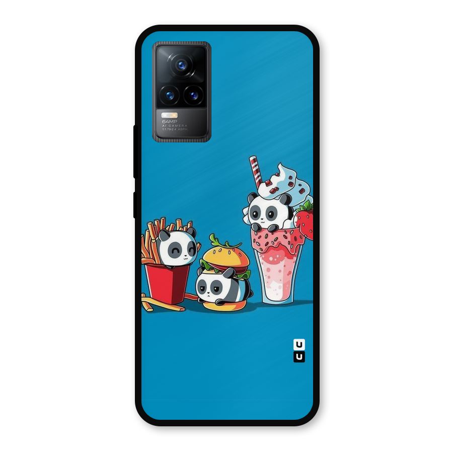 Panda Lazy Metal Back Case for Vivo Y73