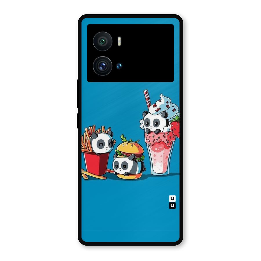 Panda Lazy Metal Back Case for iQOO 9 Pro