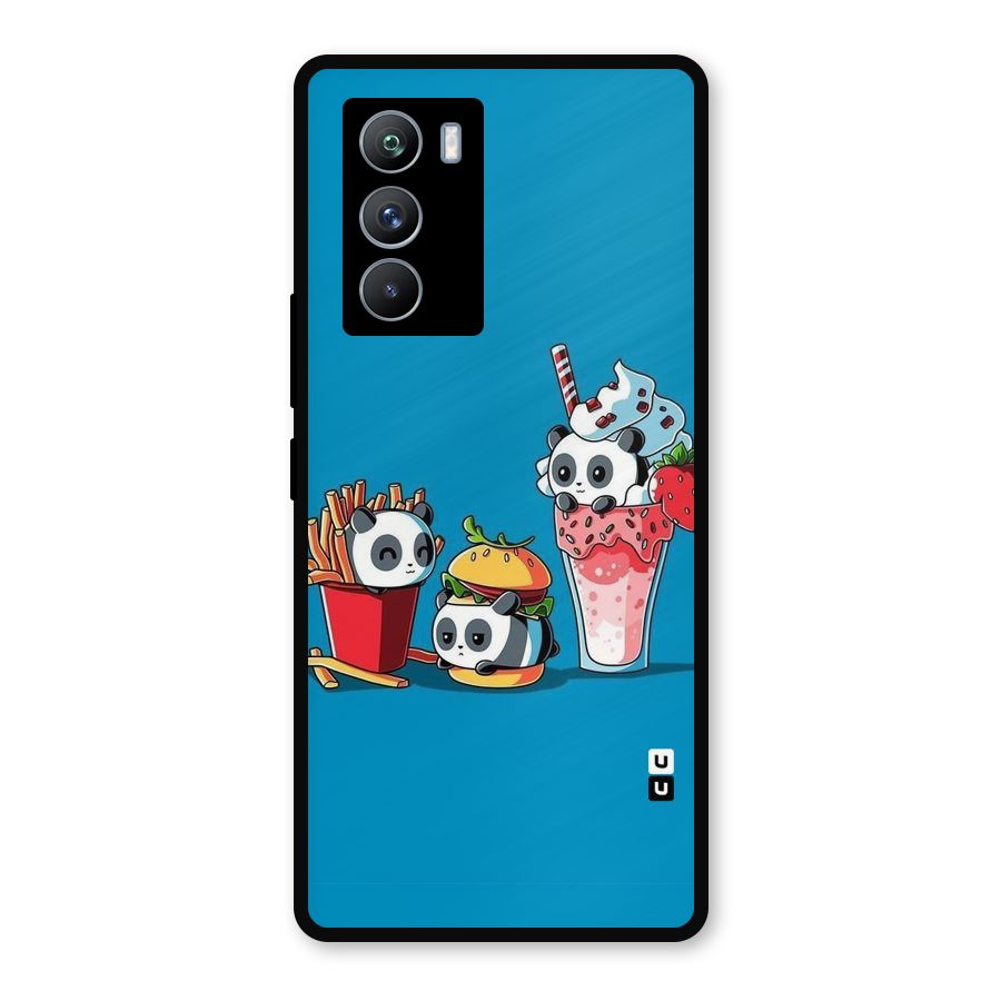 Panda Lazy Metal Back Case for iQOO 9 SE