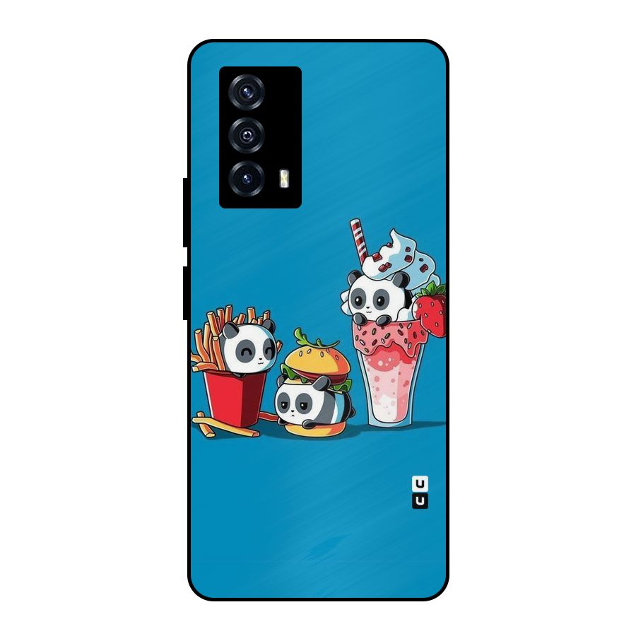 Panda Lazy Metal Back Case for iQOO Z5