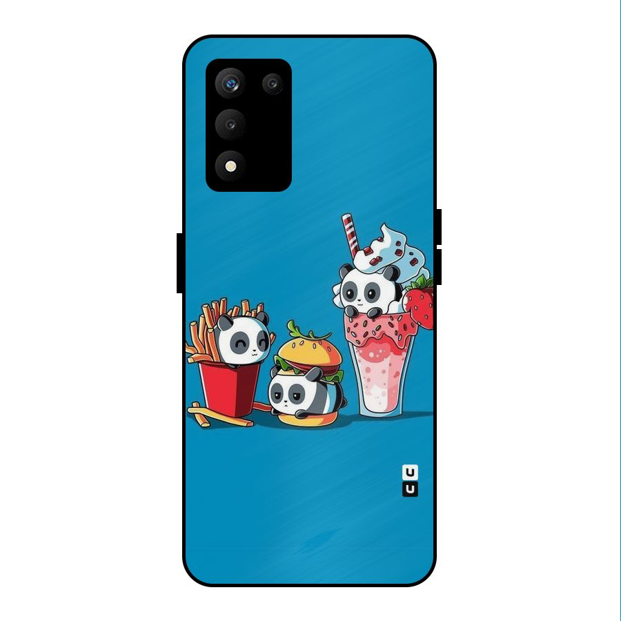 Panda Lazy Metal Back Case for realme 9 5G SE