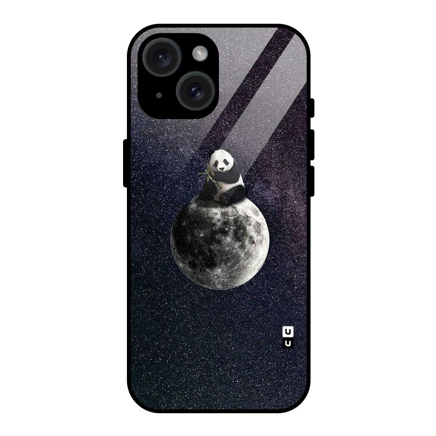 Panda Space Glass Back Case for iPhone 15