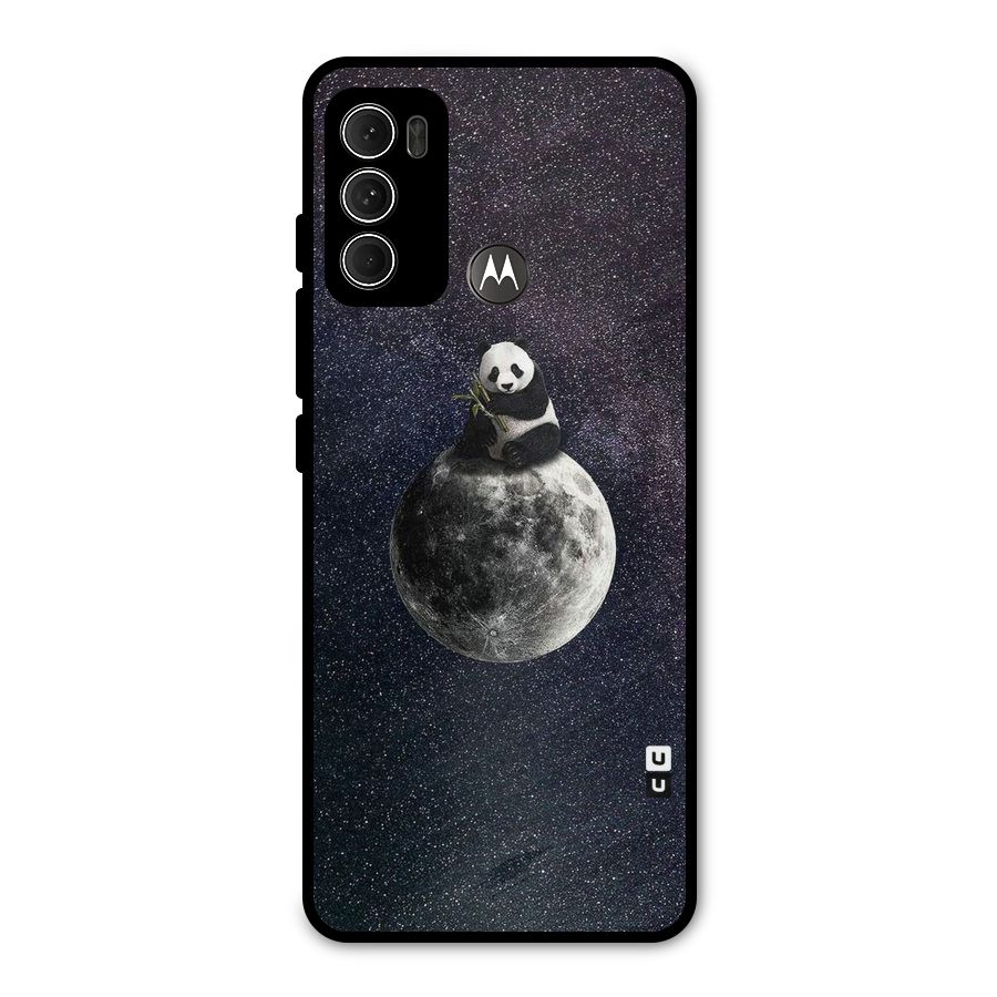 Panda Space Metal Back Case for Moto G60