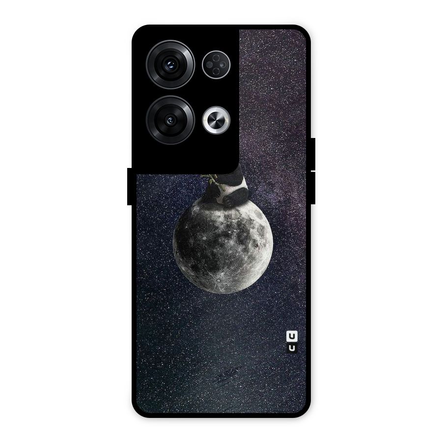 Panda Space Metal Back Case for Oppo Reno8 Pro 5G
