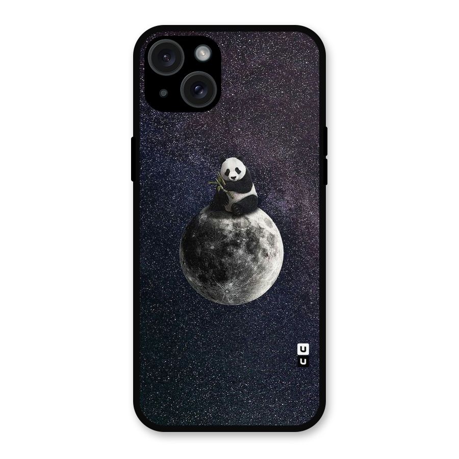 Panda Space Metal Back Case for iPhone 15 Plus
