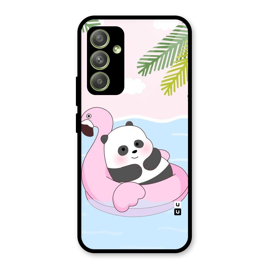 Panda Swim Glass Back Case for Galaxy A54