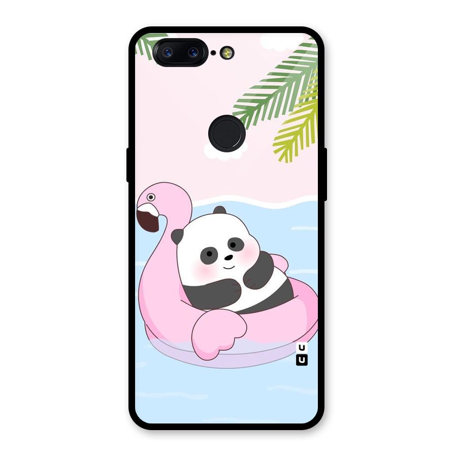 Panda Swim Glass Back Case for OnePlus 5T