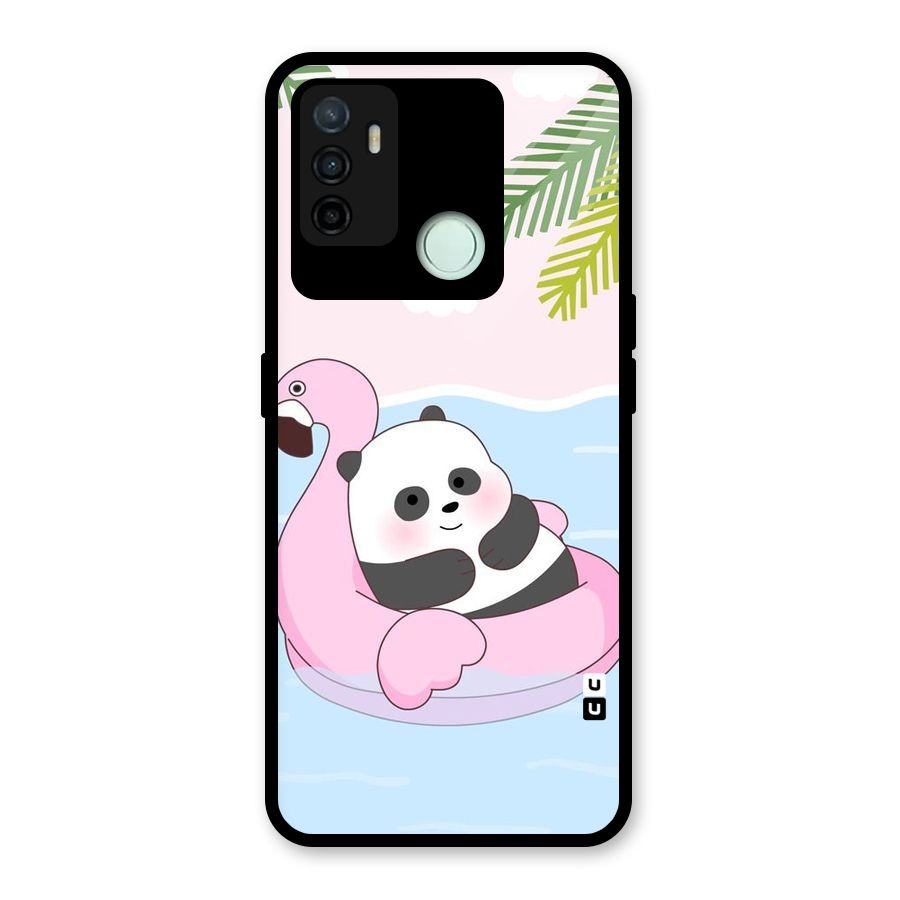 Panda Swim Glass Back Case for Oppo A53