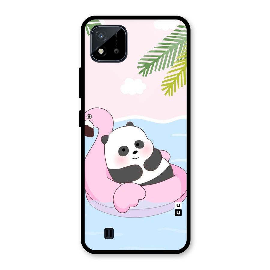 Panda Swim Glass Back Case for Realme C11 2021