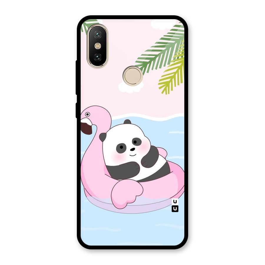 Panda Swim Glass Back Case for Redmi A2