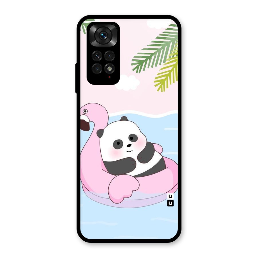 Panda Swim Glass Back Case for Redmi Note 11S