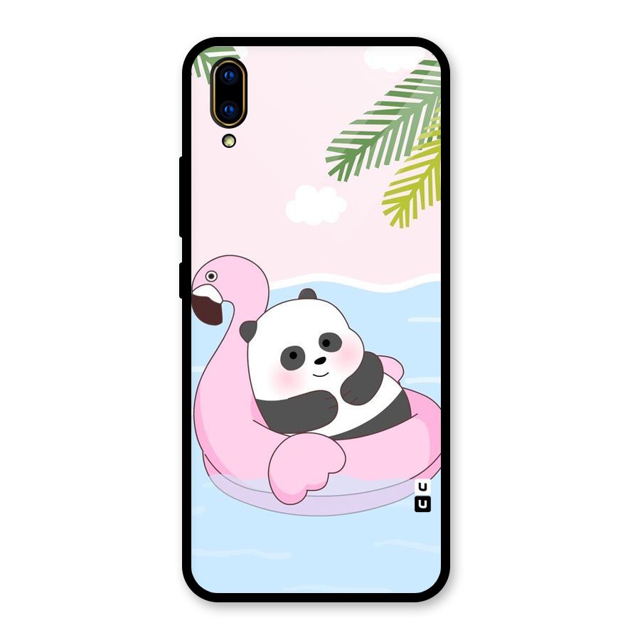 Panda Swim Glass Back Case for Vivo V11 Pro
