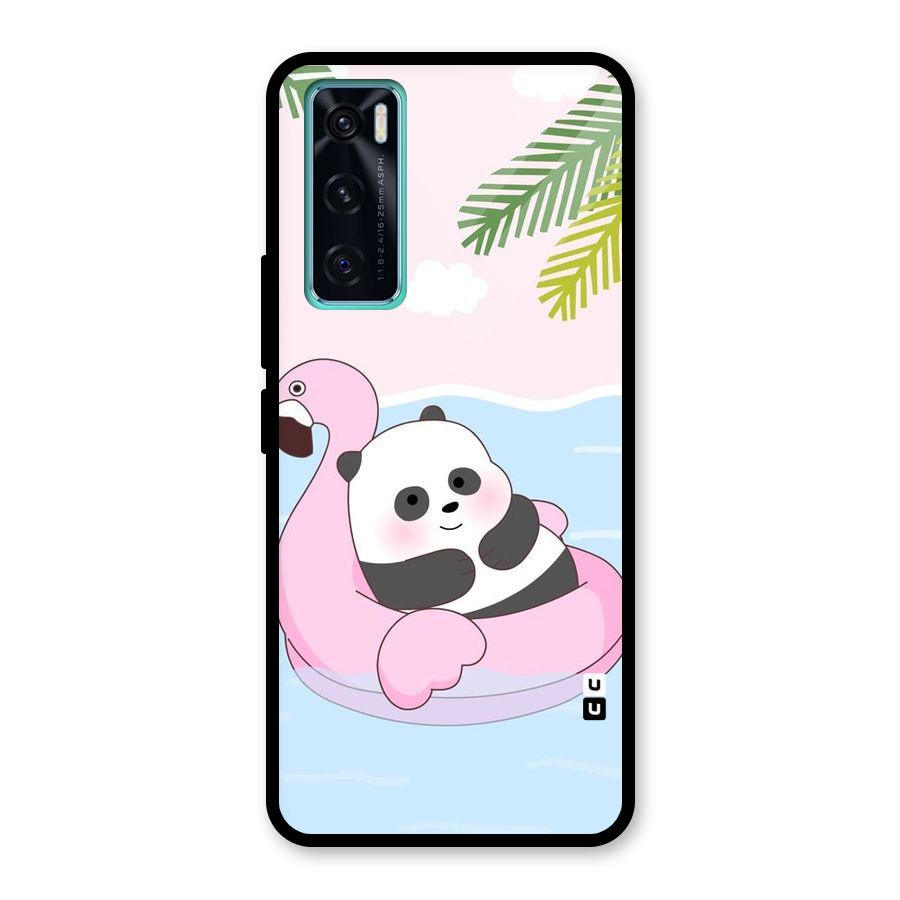 Panda Swim Glass Back Case for Vivo V20 SE
