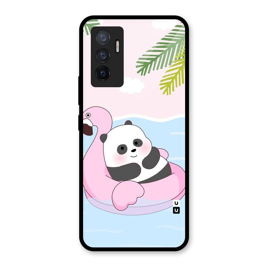 Panda Swim Glass Back Case for Vivo V23e