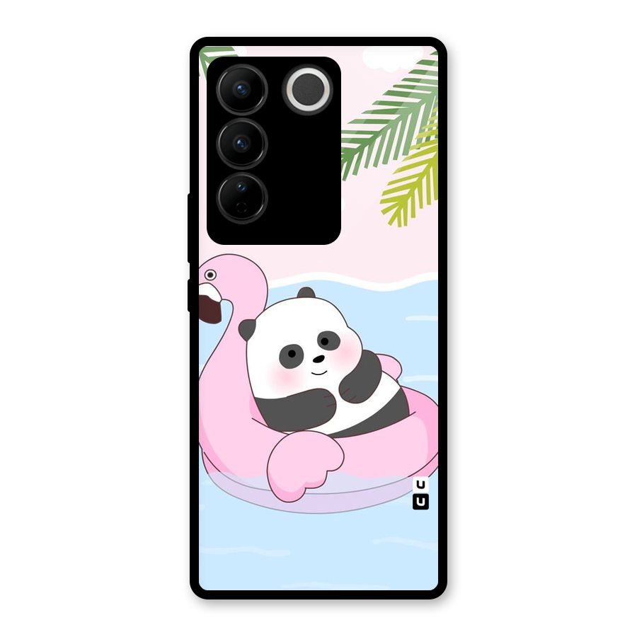 Panda Swim Glass Back Case for Vivo V27