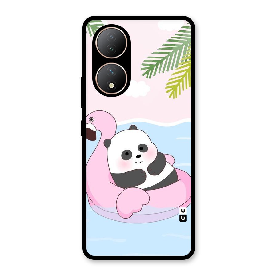 Panda Swim Glass Back Case for Vivo Y100A