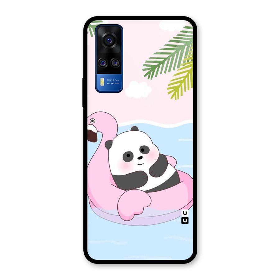 Panda Swim Glass Back Case for Vivo Y31