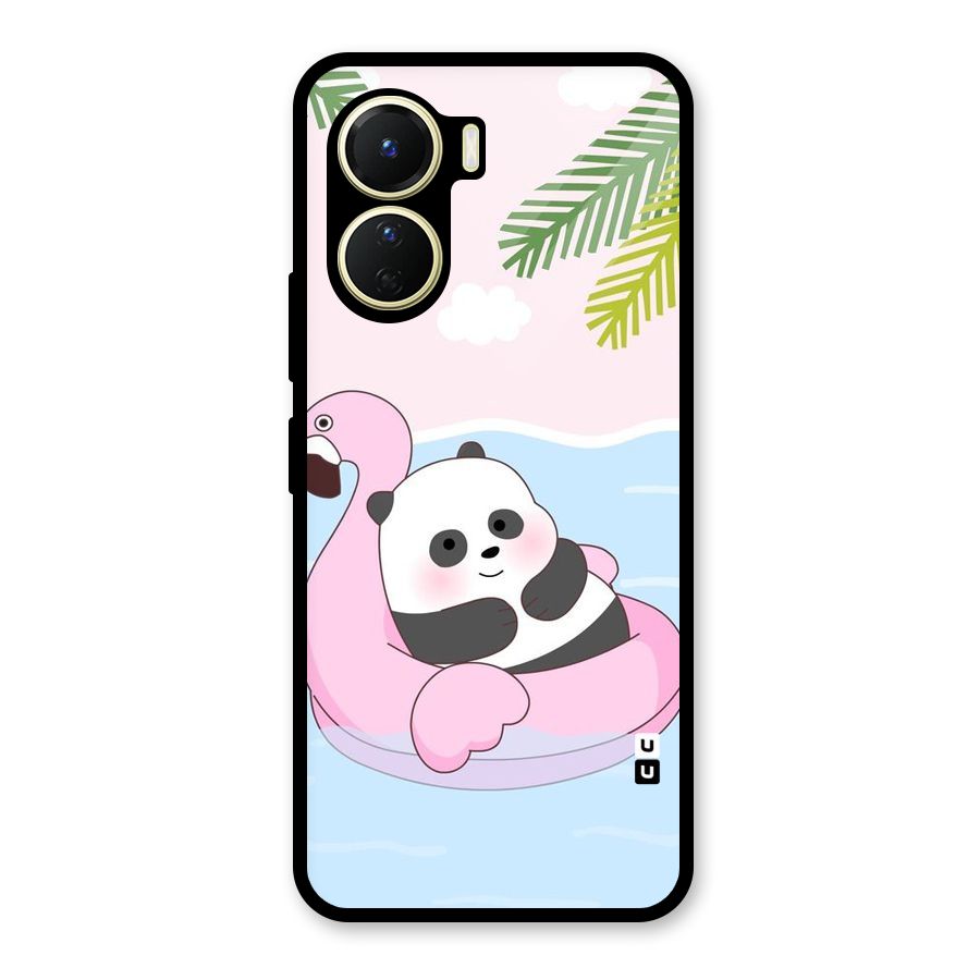Panda Swim Glass Back Case for Vivo Y56