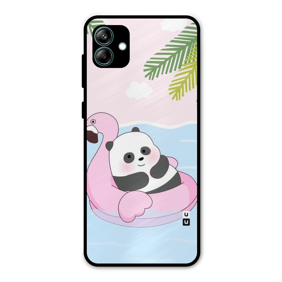 Panda Swim Metal Back Case for Galaxy A04