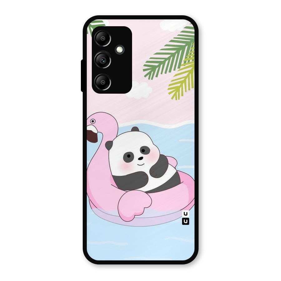 Panda Swim Metal Back Case for Galaxy A14 5G