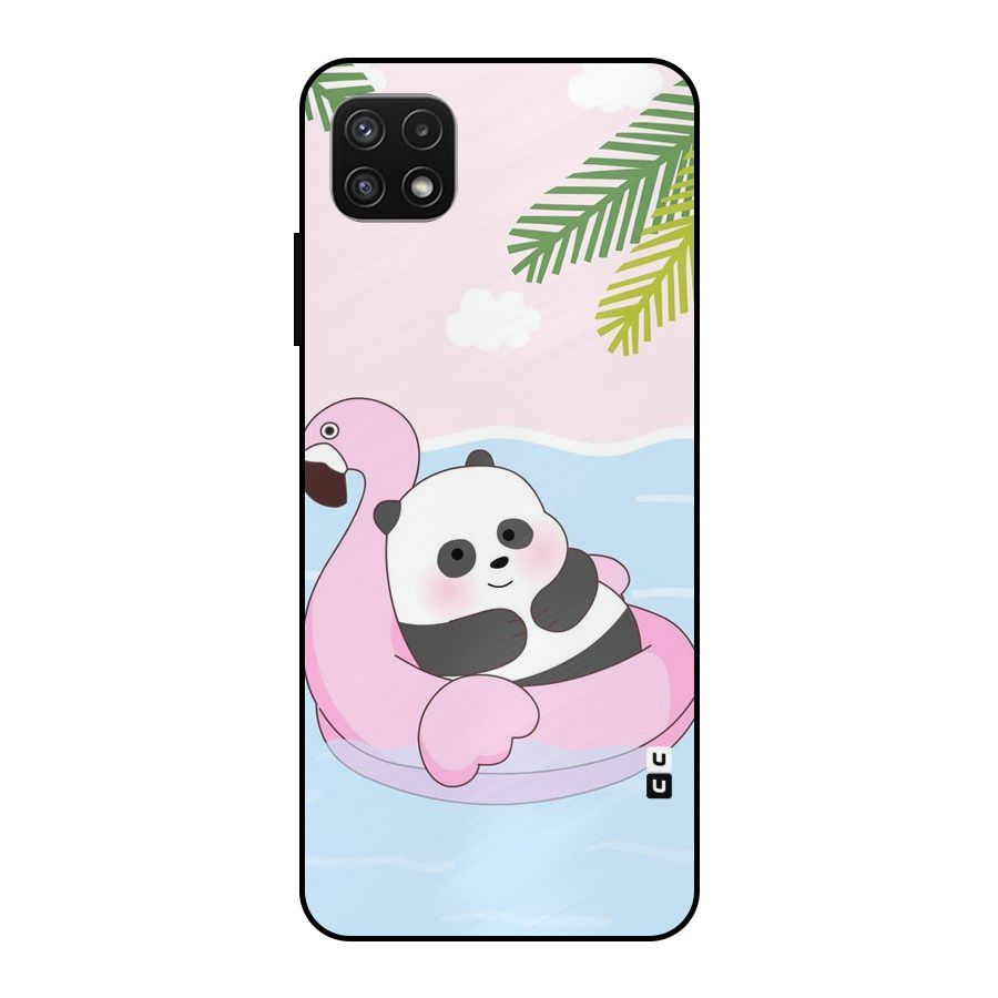 Panda Swim Metal Back Case for Galaxy A22 5G