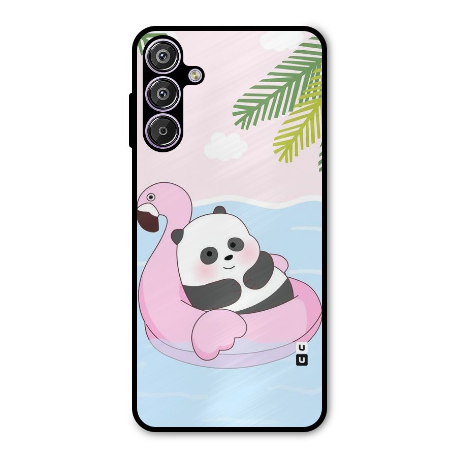 Panda Swim Metal Back Case for Galaxy M15