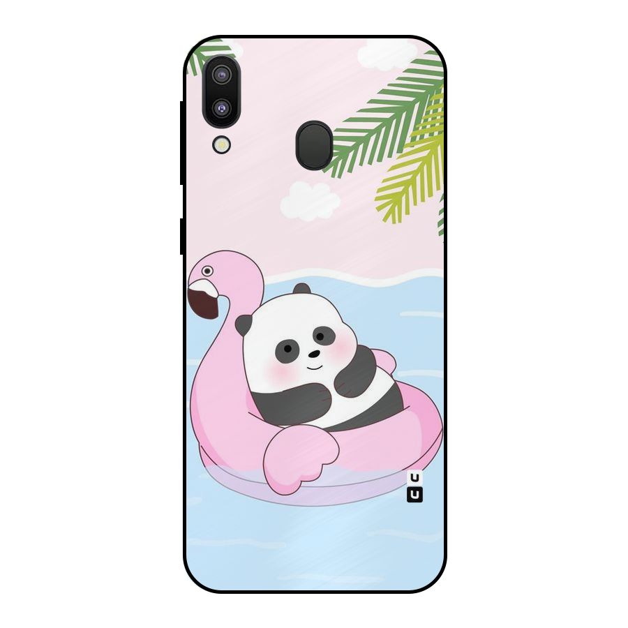 Panda Swim Metal Back Case for Galaxy M20