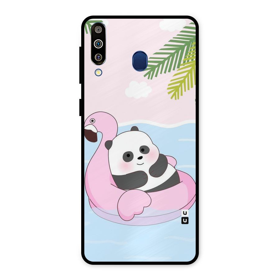 Panda Swim Metal Back Case for Galaxy M30