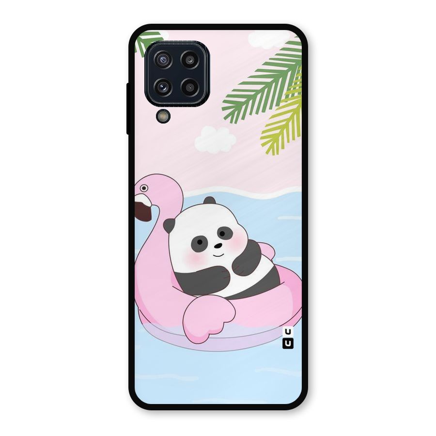 Panda Swim Metal Back Case for Galaxy M32