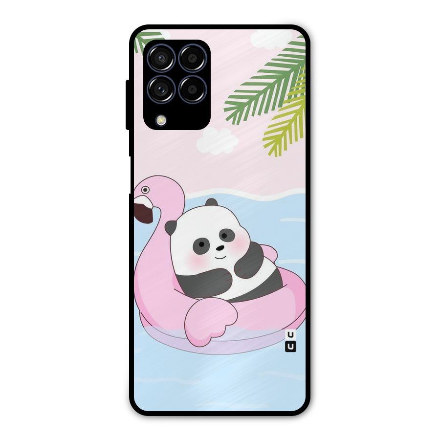Panda Swim Metal Back Case for Galaxy M53 5G