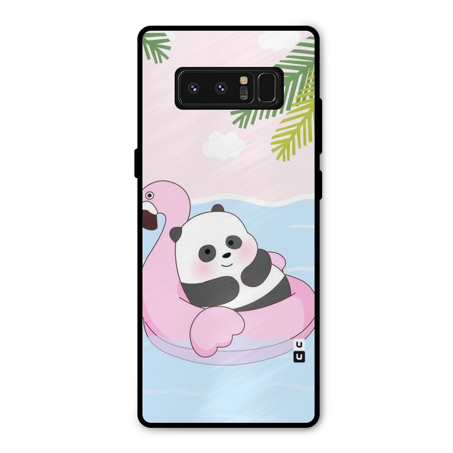 Panda Swim Metal Back Case for Galaxy Note 8