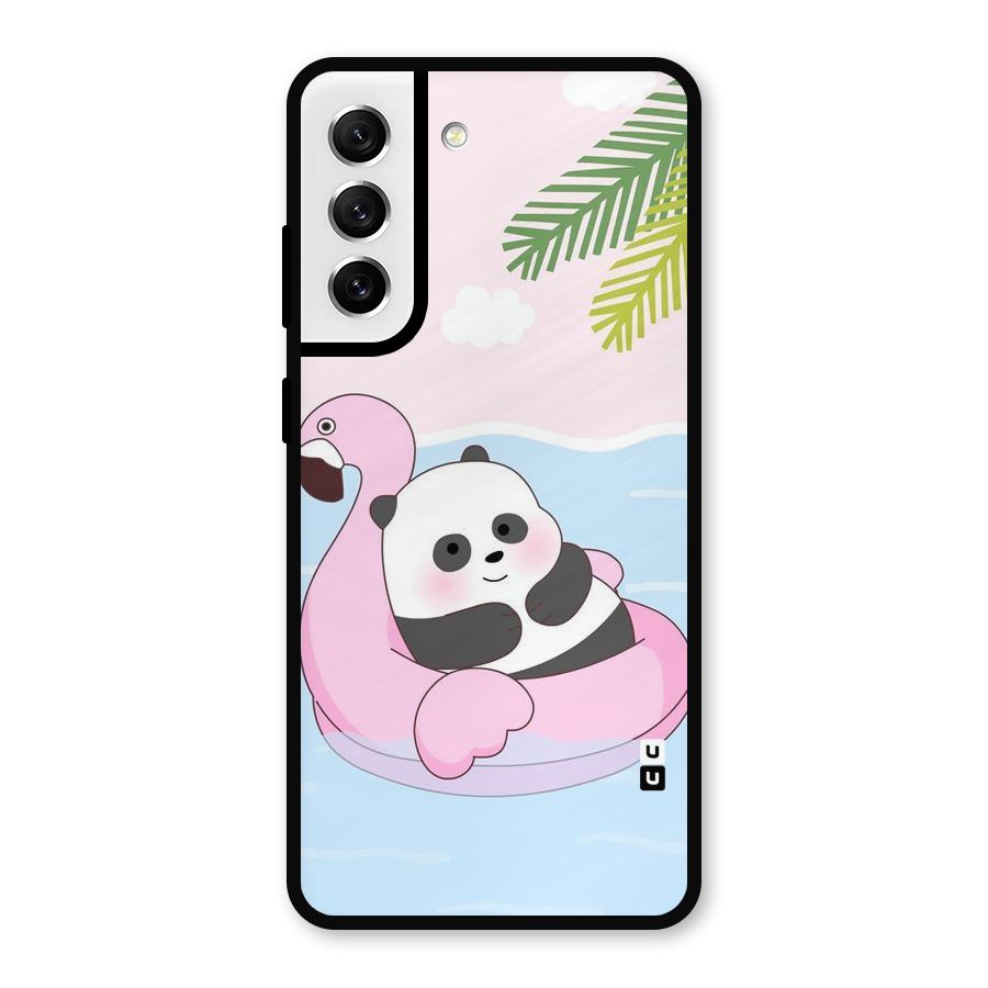 Panda Swim Metal Back Case for Galaxy S21 FE 5G