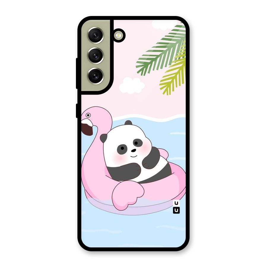 Panda Swim Metal Back Case for Galaxy S21 FE 5G (2023)
