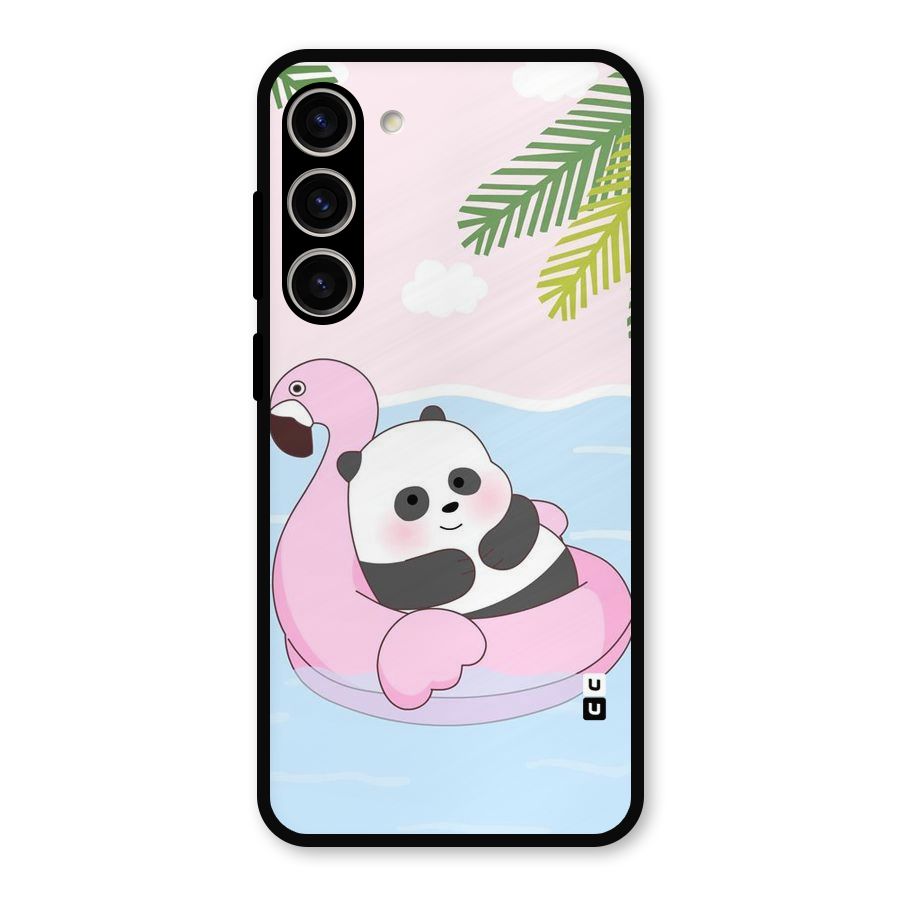 Panda Swim Metal Back Case for Galaxy S23 Plus