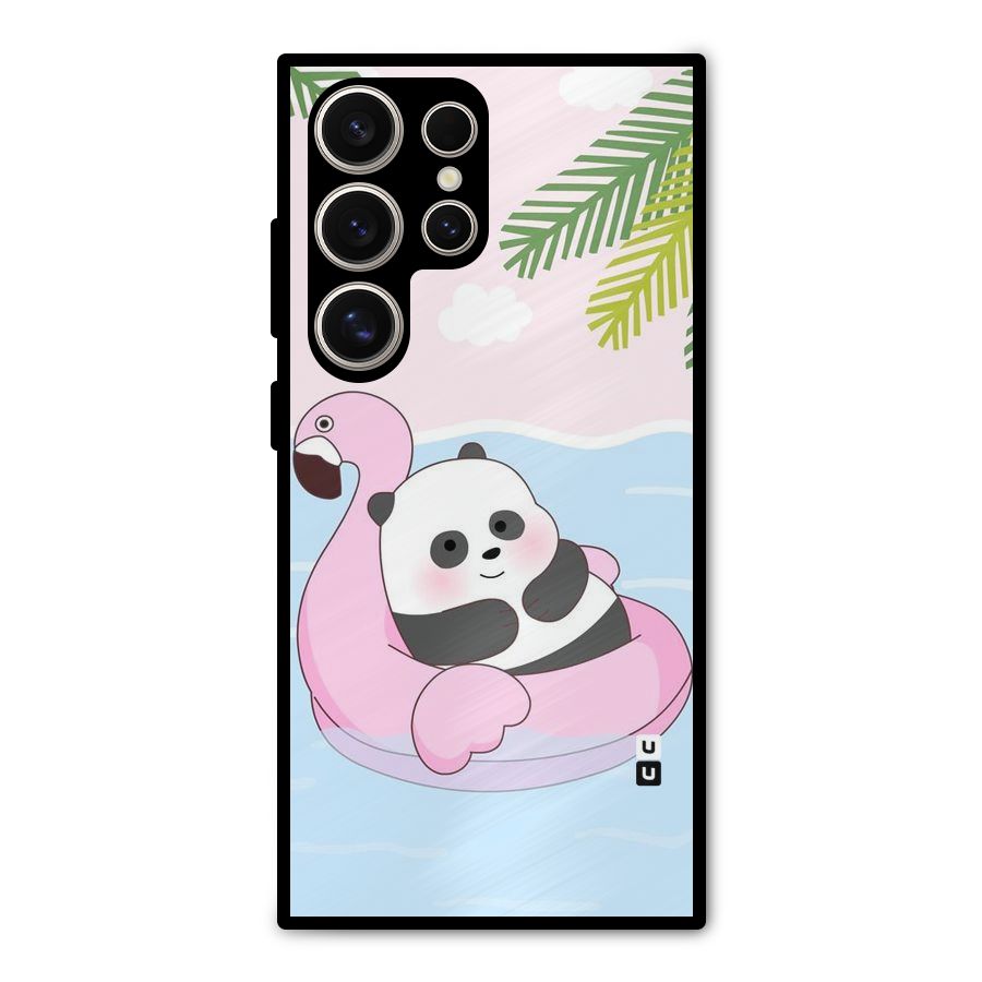 Panda Swim Metal Back Case for Galaxy S24 Ultra